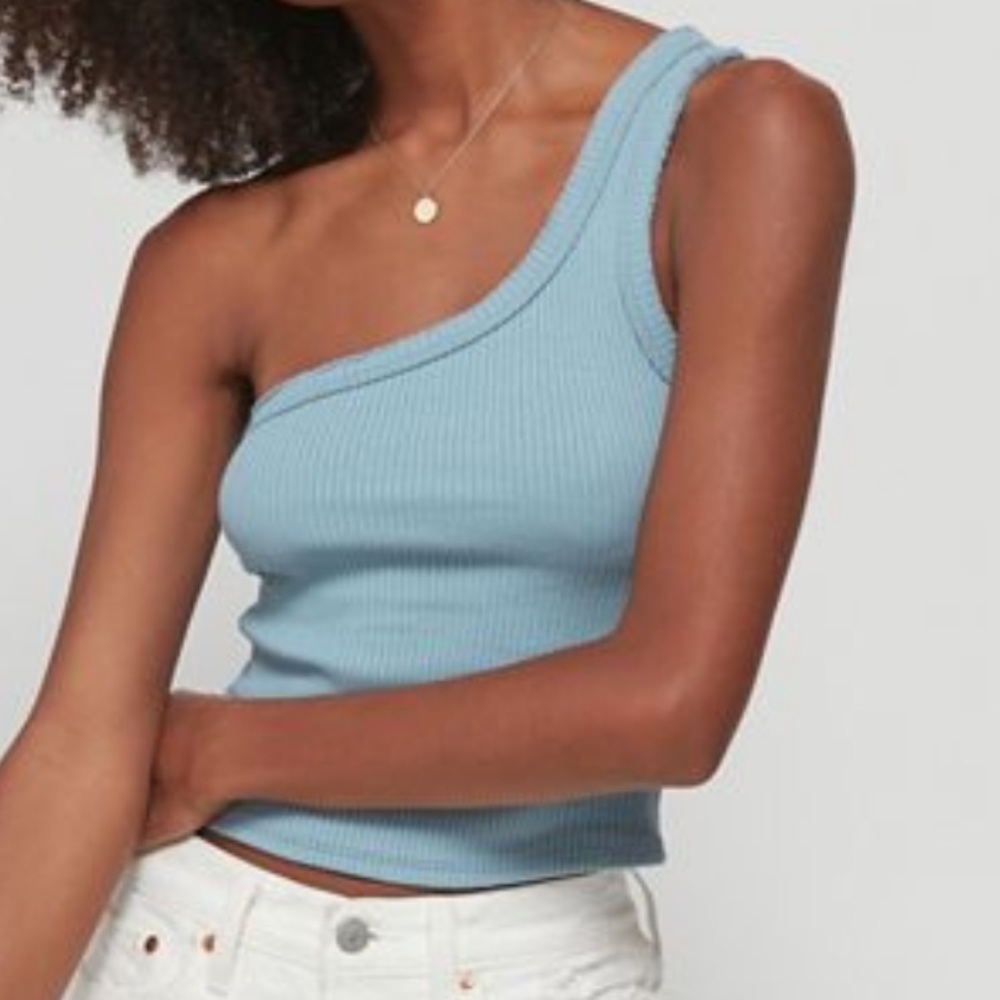 Turquoise one should crop top - Urban Outfitters